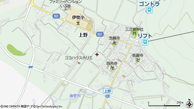 〒521-0312 滋賀県米原市上野の地図