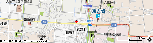 赤坂菅野簡易郵便局周辺の地図