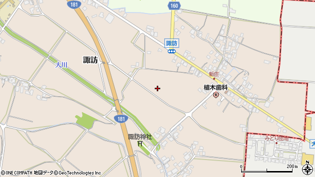 〒683-0013 鳥取県米子市諏訪の地図