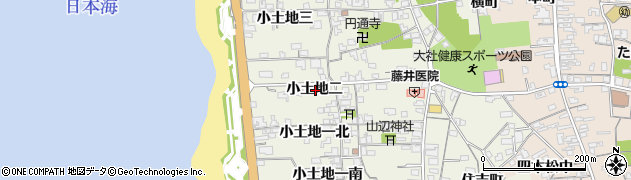島根県出雲市大社町杵築西小土地二周辺の地図
