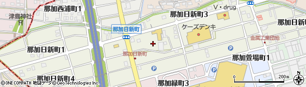 岐阜県各務原市那加日新町周辺の地図
