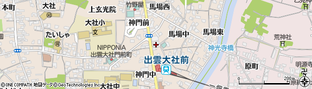 島根県出雲市大社町杵築南神門中860周辺の地図