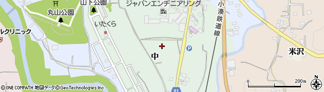 千葉県市原市中周辺の地図