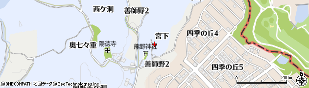 愛知県犬山市善師野海老街道周辺の地図