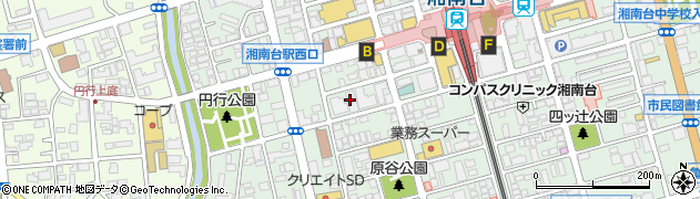 湘南台駅西口　自転車駐車場周辺の地図