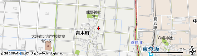 岐阜県大垣市青木町周辺の地図