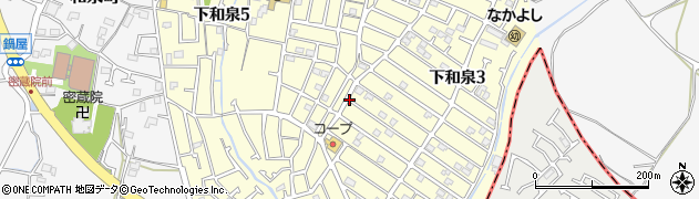 神奈川県横浜市泉区下和泉周辺の地図