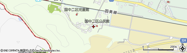 鳥取県八頭郡八頭町国中周辺の地図