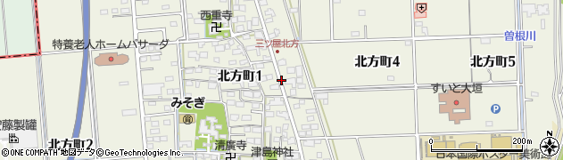 岐阜県大垣市北方町周辺の地図