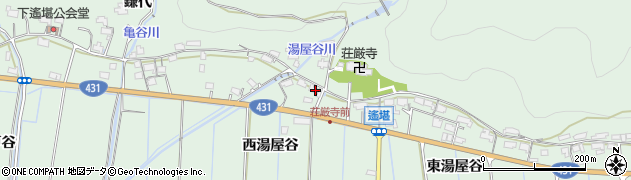 島根県出雲市大社町遙堪（西湯屋谷）周辺の地図