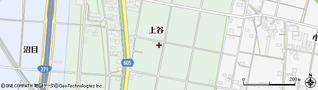 神奈川県伊勢原市上谷周辺の地図