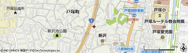 神奈川県横浜市戸塚区戸塚町3609-7周辺の地図