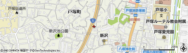 神奈川県横浜市戸塚区戸塚町3609-1周辺の地図
