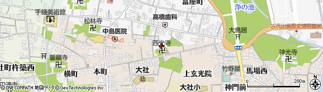 島根県出雲市大社町杵築東701周辺の地図