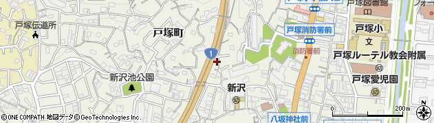 神奈川県横浜市戸塚区戸塚町3609-2周辺の地図