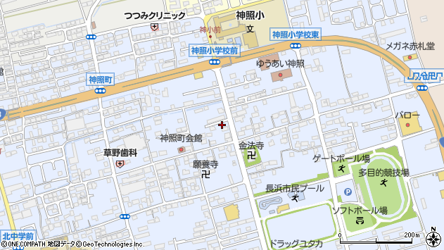 〒526-0015 滋賀県長浜市神照町の地図