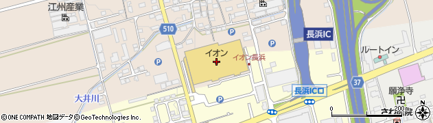 ヨシハラクリーニング　イオン長浜店周辺の地図