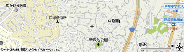 神奈川県横浜市戸塚区戸塚町4389-1周辺の地図