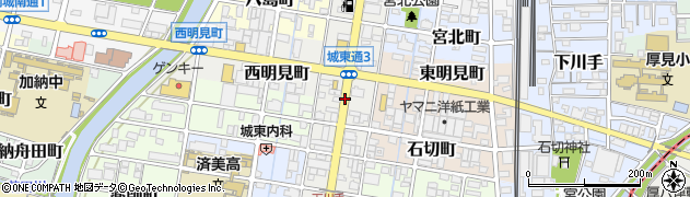 岐阜県岐阜市城東通周辺の地図
