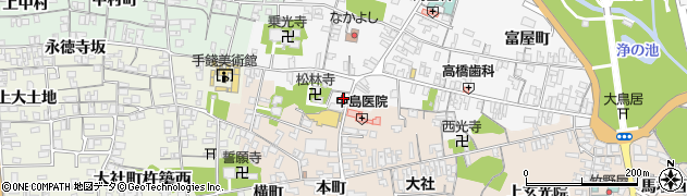 島根県出雲市大社町杵築東645周辺の地図