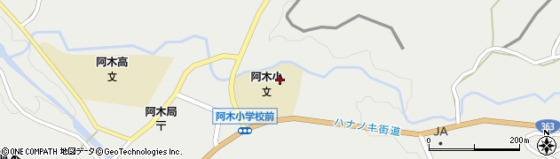 中津川市立阿木小学校周辺の地図