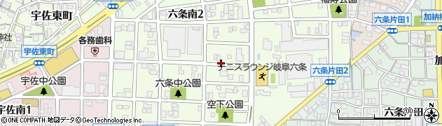 岐阜県岐阜市六条南周辺の地図