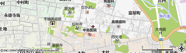 島根県出雲市大社町杵築東（四ツ角）周辺の地図