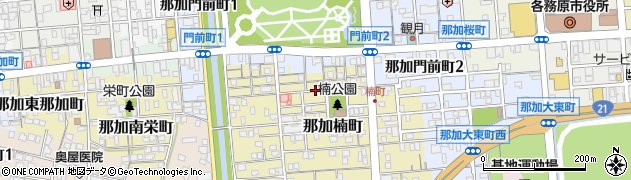 岐阜県各務原市那加楠町周辺の地図
