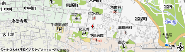 島根県出雲市大社町杵築東580周辺の地図