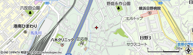 神奈川県横浜市港南区野庭町157周辺の地図
