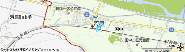 鳥取県八頭郡八頭町周辺の地図