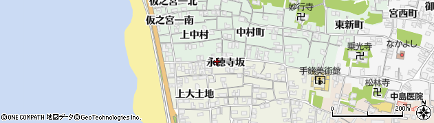 島根県出雲市大社町杵築西永徳寺坂2281周辺の地図