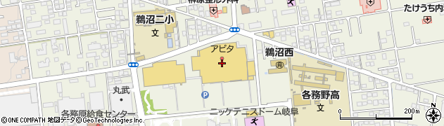 日本一アピタ各務原店周辺の地図