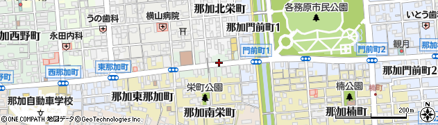 岐阜県各務原市那加栄町周辺の地図