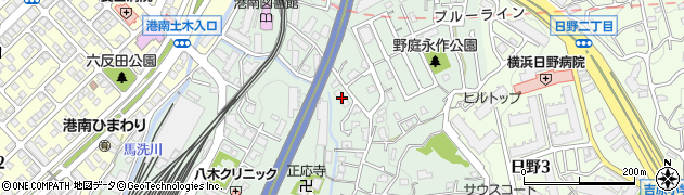 神奈川県横浜市港南区野庭町164周辺の地図