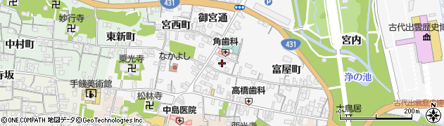 島根県出雲市大社町杵築東488周辺の地図
