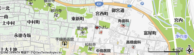 島根県出雲市大社町杵築東555周辺の地図