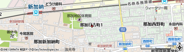 岐阜県各務原市那加日吉町1丁目周辺の地図