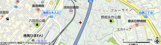 神奈川県横浜市港南区野庭町134周辺の地図