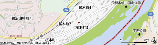 岐阜県各務原市桜木町周辺の地図