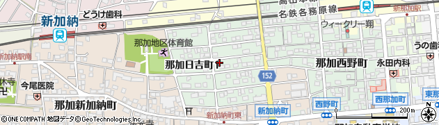 岐阜県各務原市那加日吉町周辺の地図