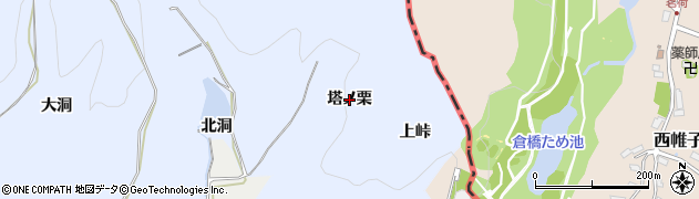 愛知県犬山市善師野（塔ノ栗）周辺の地図