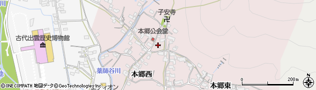 島根県出雲市大社町修理免1383周辺の地図