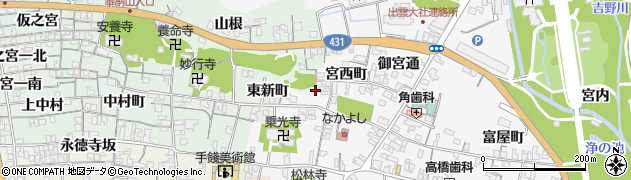 島根県出雲市大社町杵築東523周辺の地図