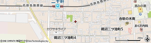岐阜県各務原市鵜沼三ツ池町周辺の地図