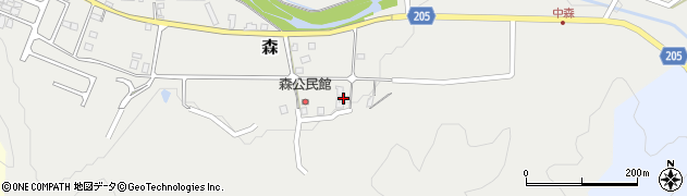 鳥取県東伯郡三朝町森320周辺の地図