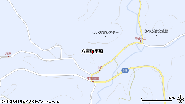 〒690-2105 島根県松江市八雲町平原の地図