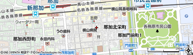 岐阜県各務原市那加元町周辺の地図