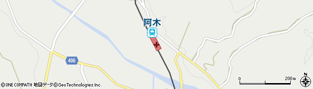 阿木駅周辺の地図