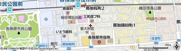 岐阜県各務原市那加桜町周辺の地図